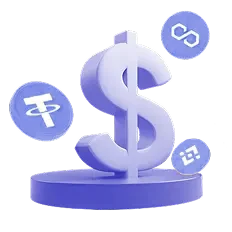 Nalvurikenz munten en dollar 3D-illustratie